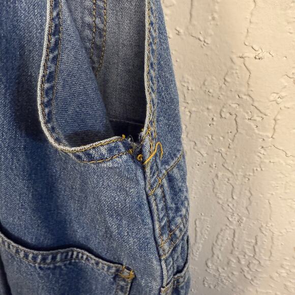 Vintage Y2K Esprit Denim Zip Front Overalls Women’s Small Blue Jeans - Picture 7 of 8